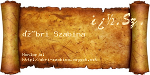 Ábri Szabina névjegykártya