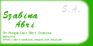 szabina abri business card