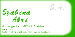 szabina abri business card